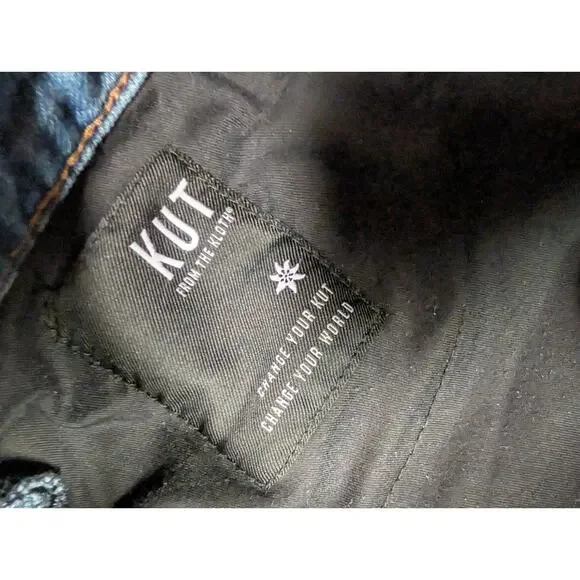 KUT from the Kloth High Rise Raw Hem Straight Leg Jeans - Size 14 - Picture 4 of 4